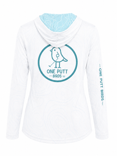 Women's UPF 50 Hoodie | White Topo